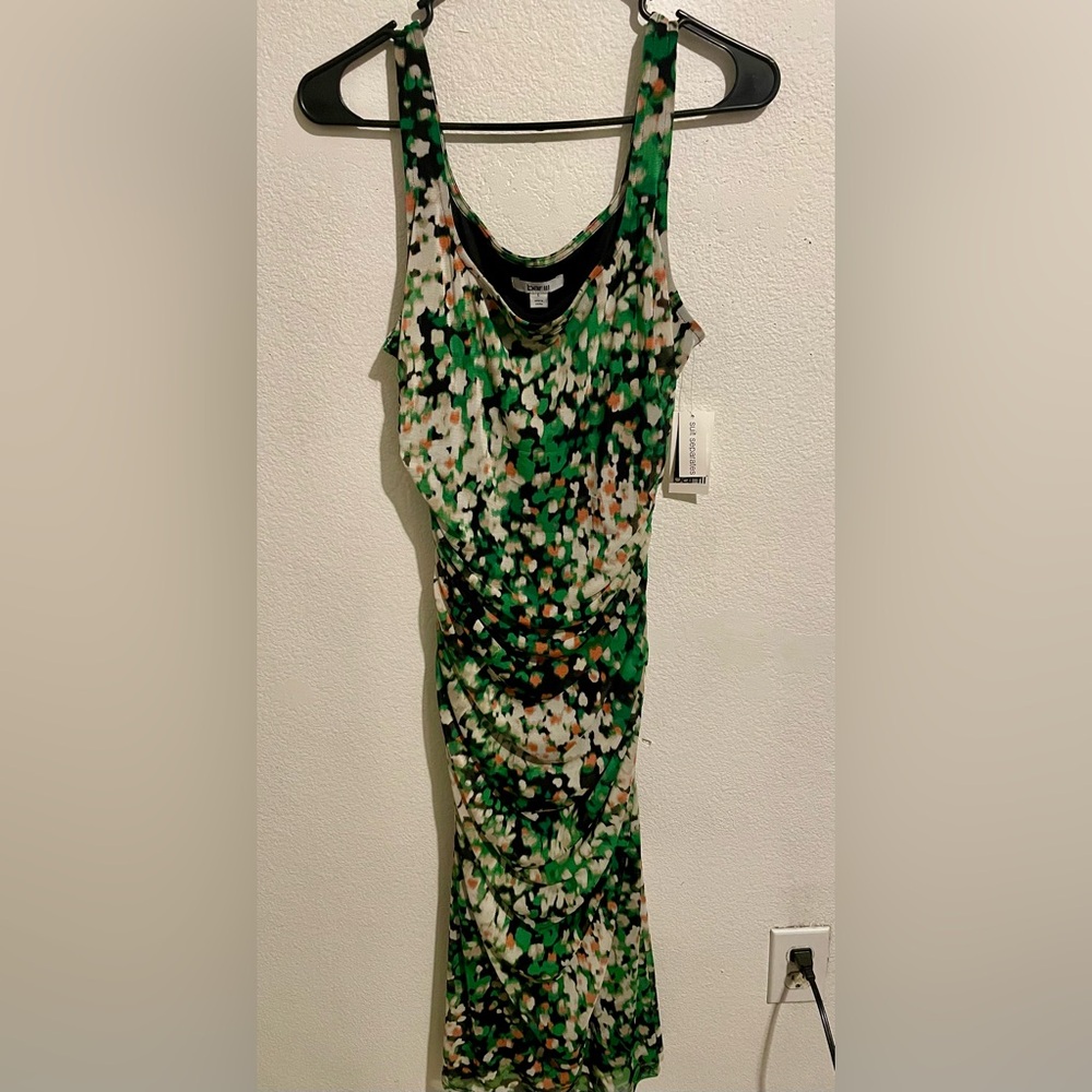 Floral Green Sleeveless Dress